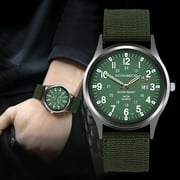 Yaman Watch for Men Fashion Creative Geometric Round Nylon Mens Quartz Watch With Calendar Function Nylon