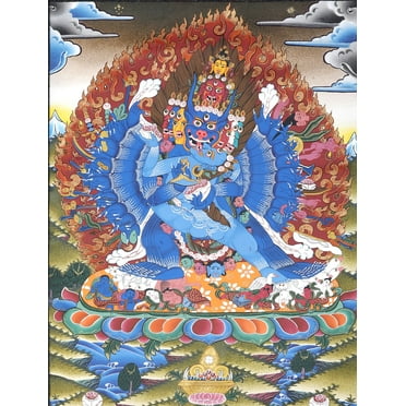 Yamantaka in Yab Yum - Tibetan Buddhist - Tibetan Thangka Painting