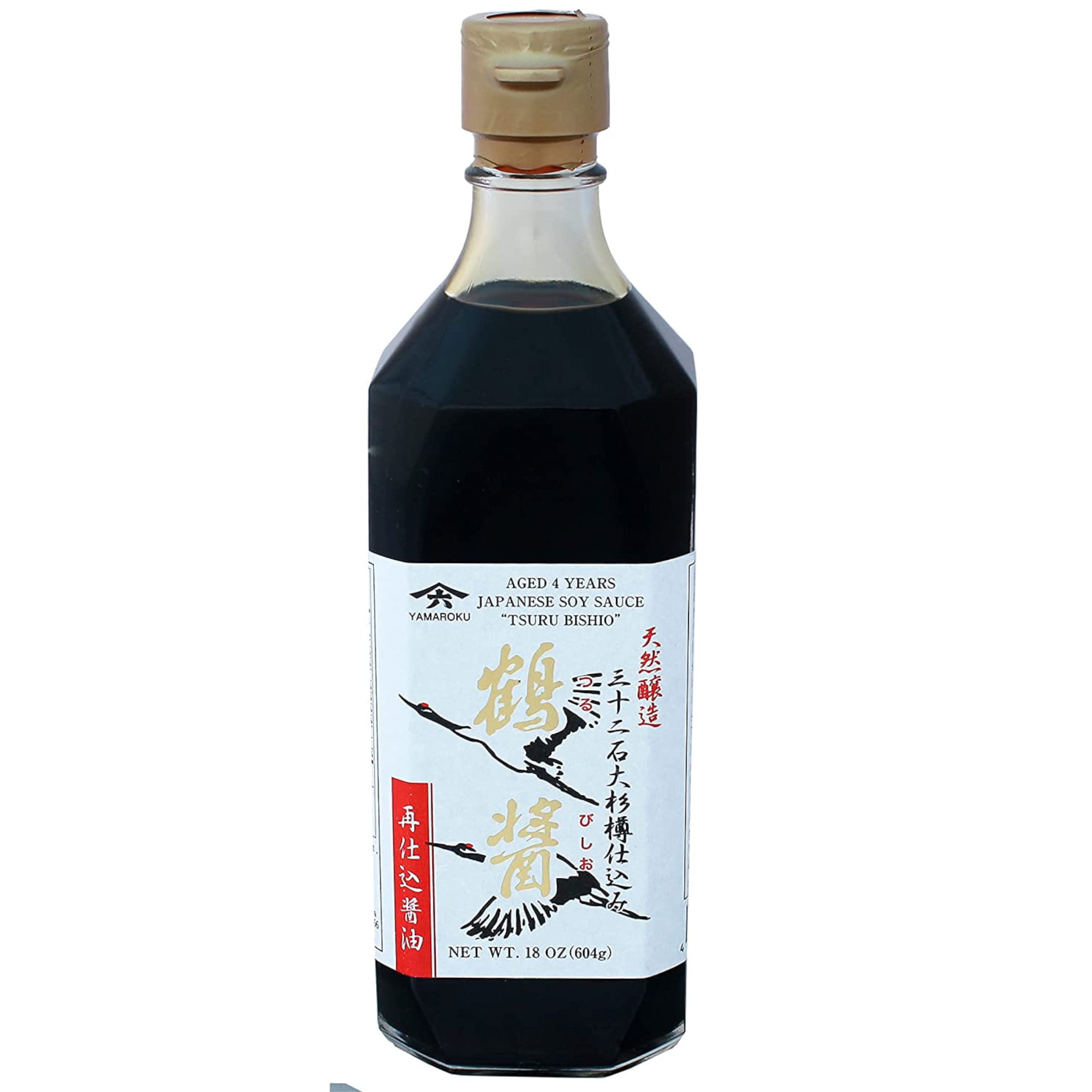 Yamaroku Shoyu Japanese Soy Sauce “Tsuru Bishio” DoubleBrewed Dark Soy Sauce (18 Ounces, 2