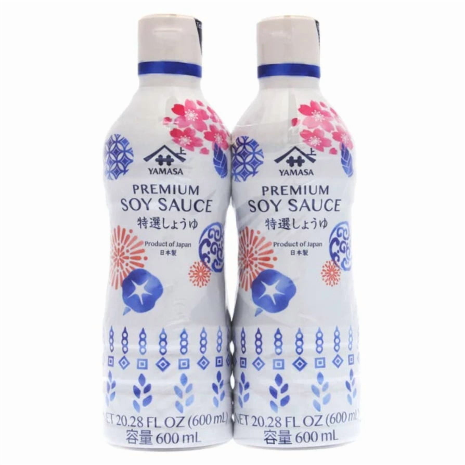 Yamasa Premium Soy Sauce, 20.28 fl oz (600 ml) X 2 Pack. Naturally