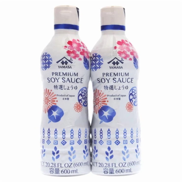 Yamasa Premium Soy Sauce, 20.28 fl oz (600 ml) X 2 Pack. Naturally