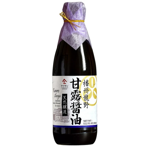 YAMASAN KYOTO UJI Soy Sauce Double Brewed Vintage 1000 Days Aged, Japanese Artisanal Handmade, Naturally Brewed, No Additives, Non-GMO, Made in Japan, 360ml (12.2 Fl Oz)