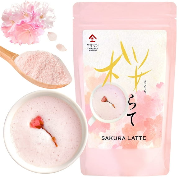 Yamasan Sakura Latte with Japanese Cherry Blossom, 3.5 oz