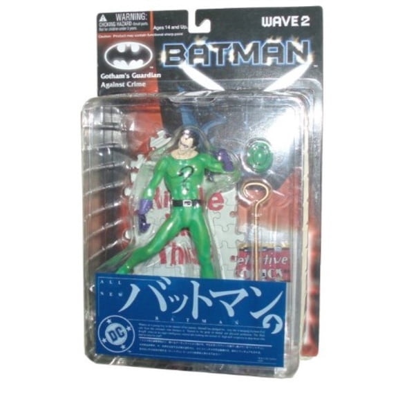 Yamato DC Batman Wave 2 Gotham's Guardian Against Crime Series 6 Inch Tall Action Figure - The Riddler with Hat, Riddler's Stick and Diorama Display Base