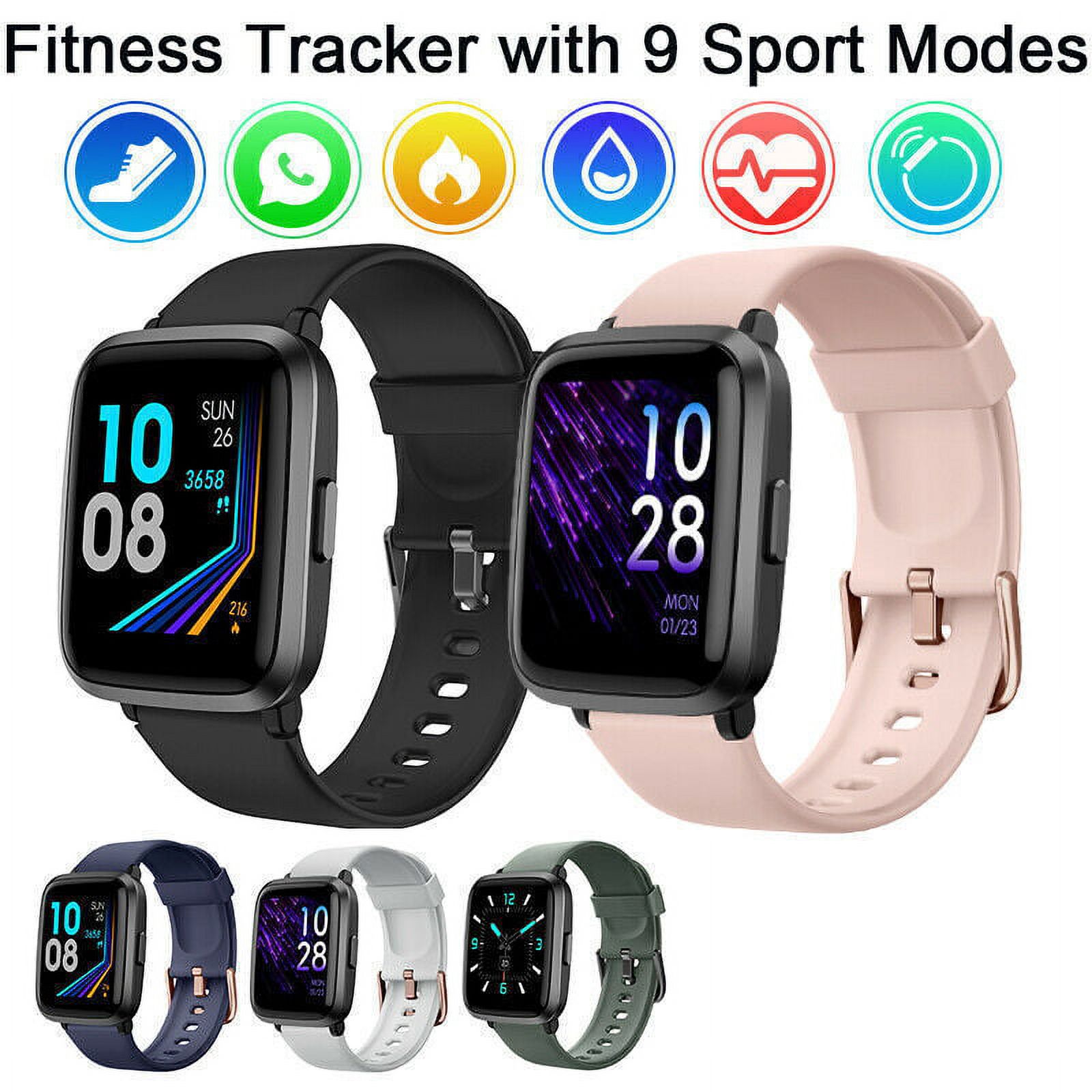 Yamay iPhone & Android Smart Watch Compatible Fitness & Step Tracker