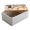 thumbnail image 1 of Yamazaki Home Accessory Box, Ash, Polystone, Lid, No Assembly, 1 of 8