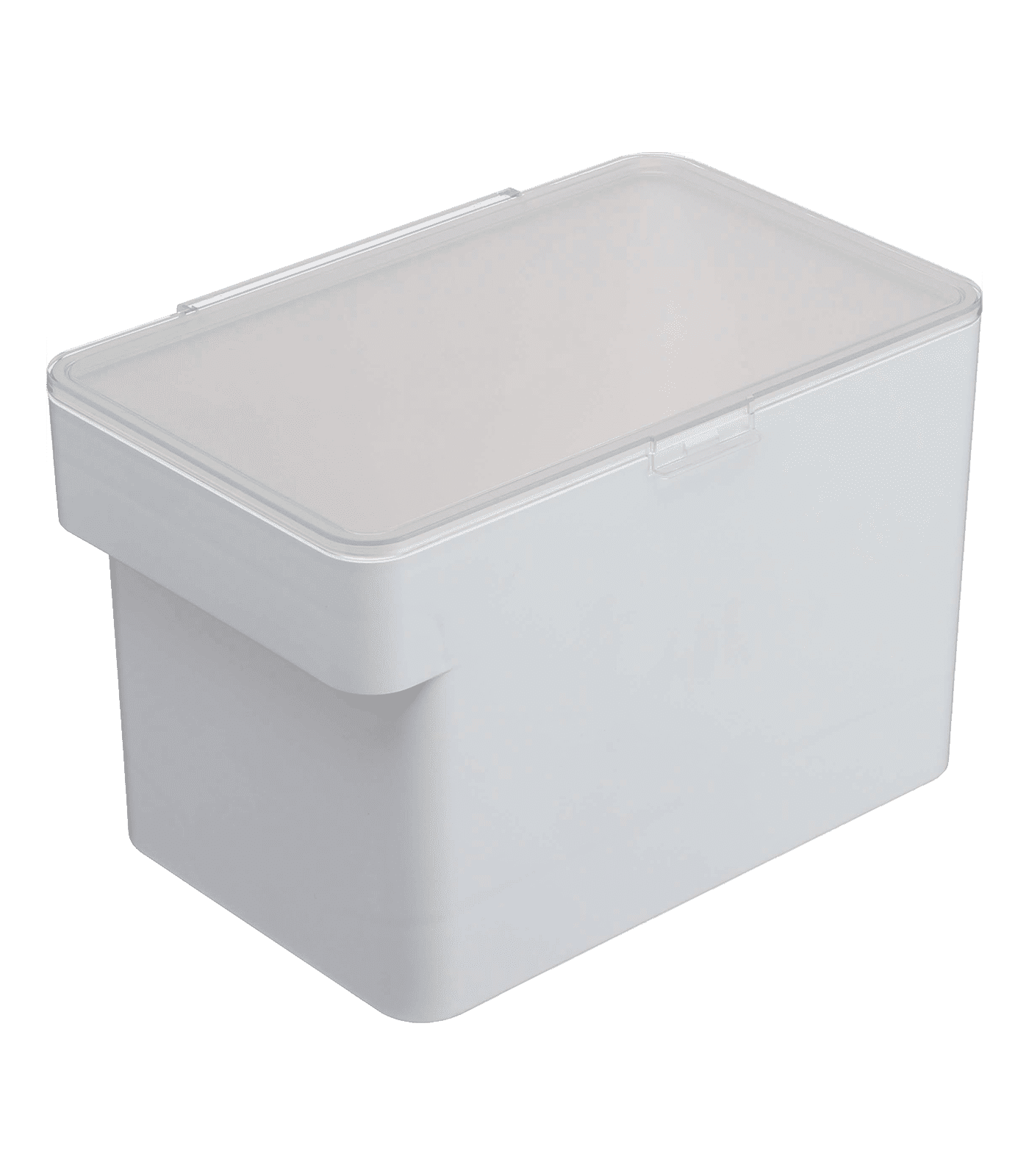 White Airtight Plastic Pet Food Storage Container with Transparent Lid