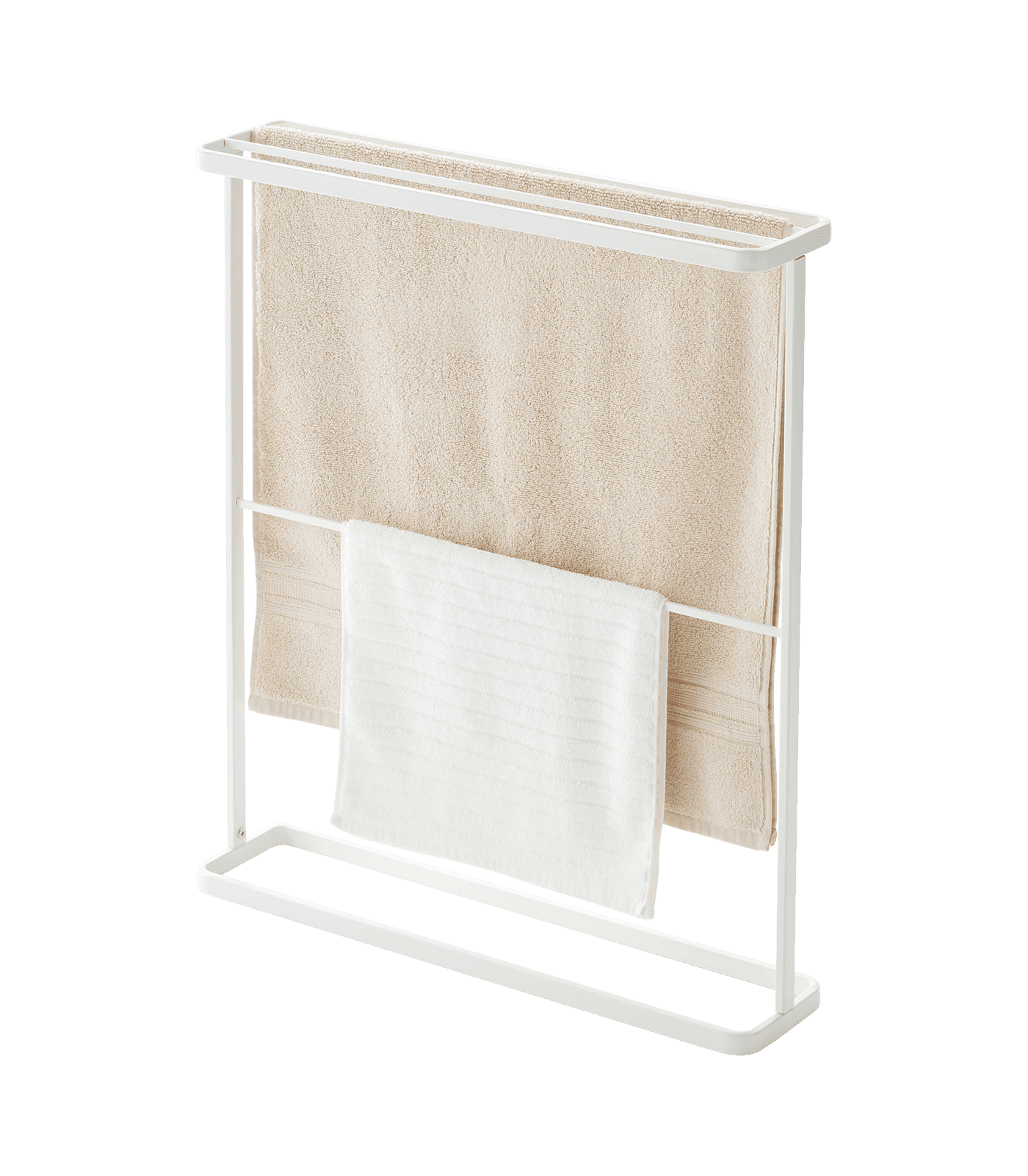 White Steel Modern Bathroom Towel Stand