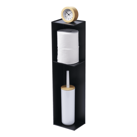 Yamazaki Home Bathroom Organizer, Black, Steel, No Assembly