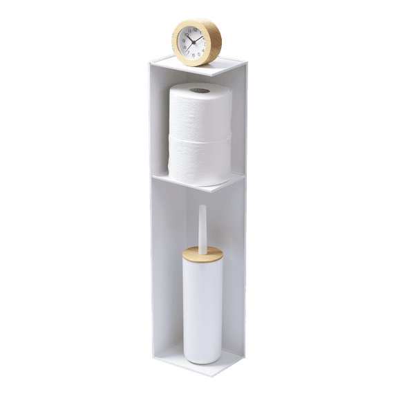 Yamazaki Home Bathroom Organizer, White, Steel, No Assembly