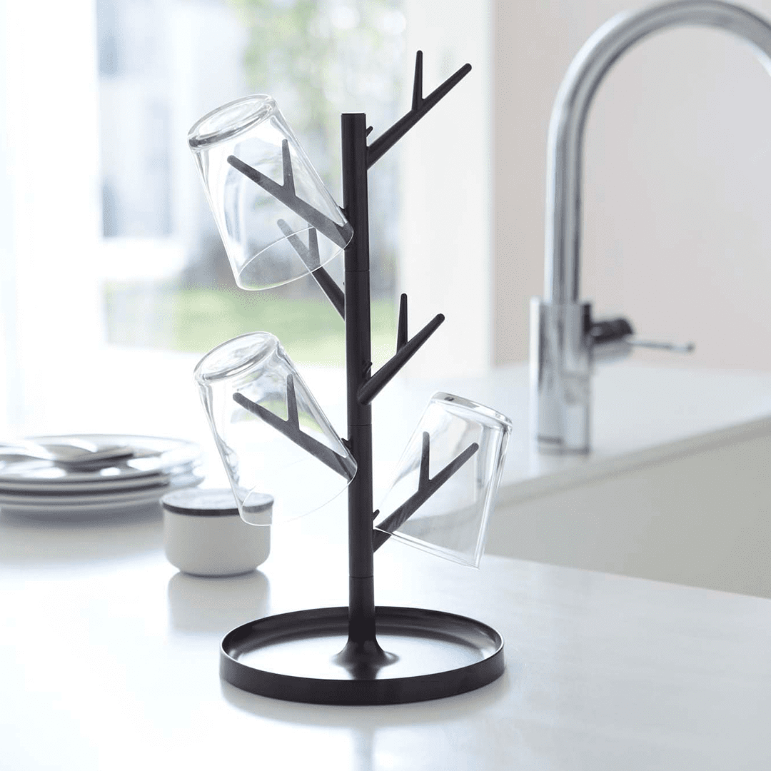 Yamazaki Home Branch Glass Mug Tree Black Walmart