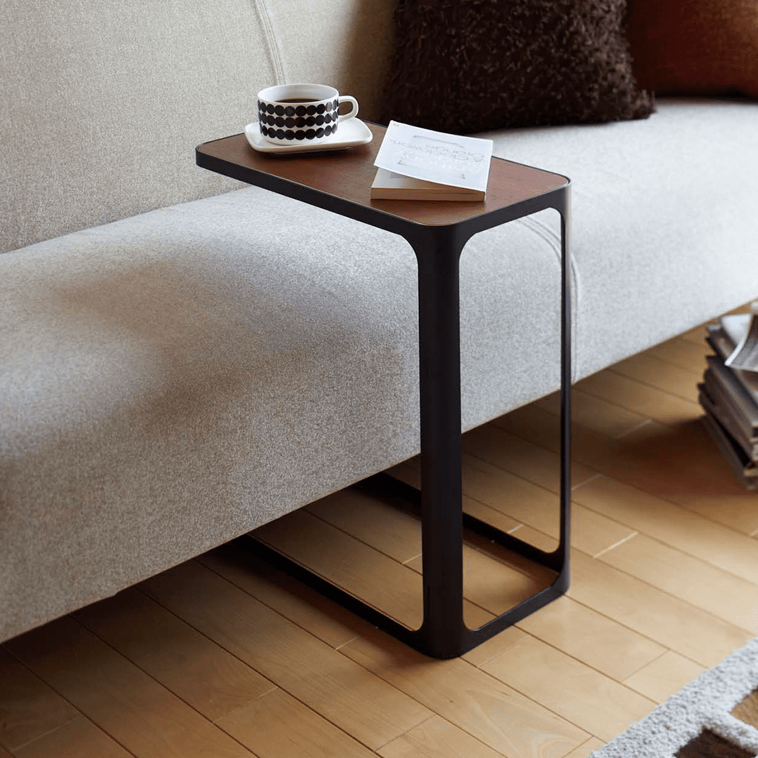Yamazaki Home C Side Table, Black, Steel, Supports 22 pounds, No ...