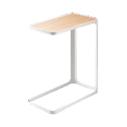 Yamazaki Home C Side Table, White, Steel, Supports 22 pounds, No Assembly