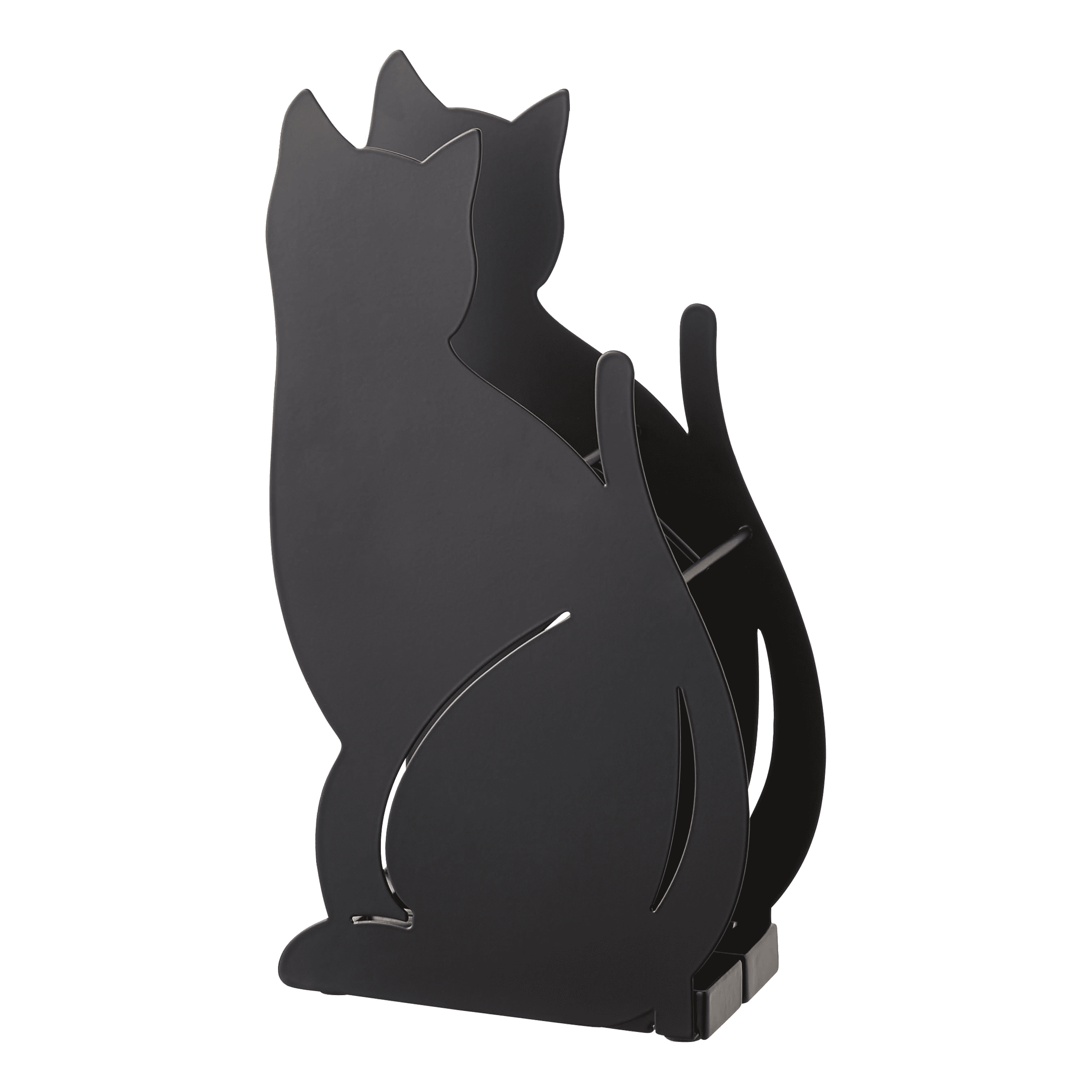 Black Cat Silhouette Metal Umbrella Stand