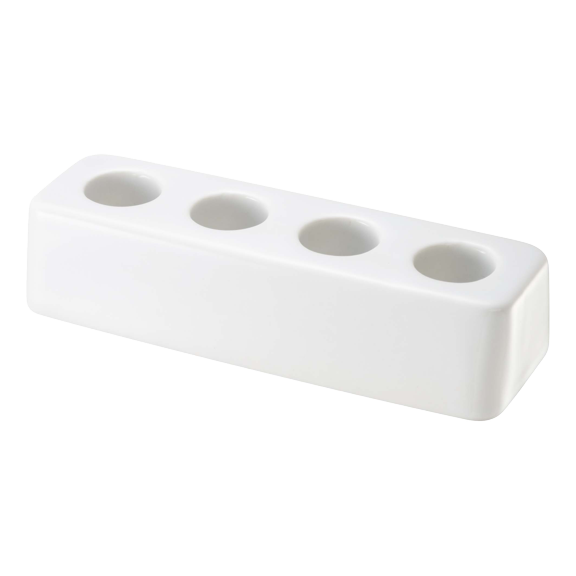 Yamazaki Home Ceramic Toothbrush Stand, White, Ceramic, No Assembly
