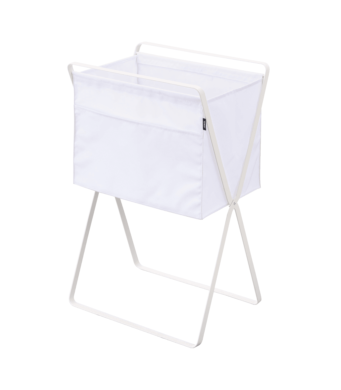 White Collapsible Frame Hamper with Handles