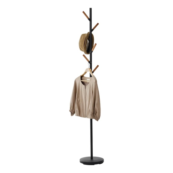 Yamazaki Home Coat Rack, Steel, Holds 26.4 lbs Black