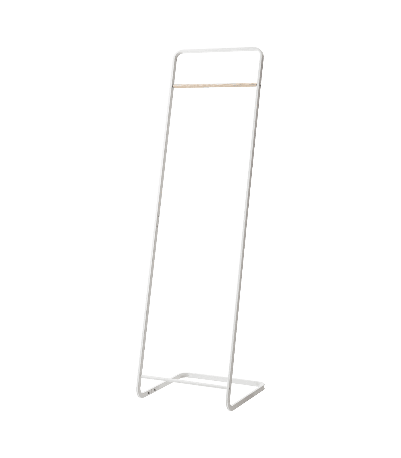 White Steel Minimalist Freestanding Coat Rack with Umbrella Stand