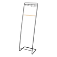 thumbnail image 1 of Yamazaki Home Coat Rack with Hat Storage, Black, Steel + Wood, 1 of 7