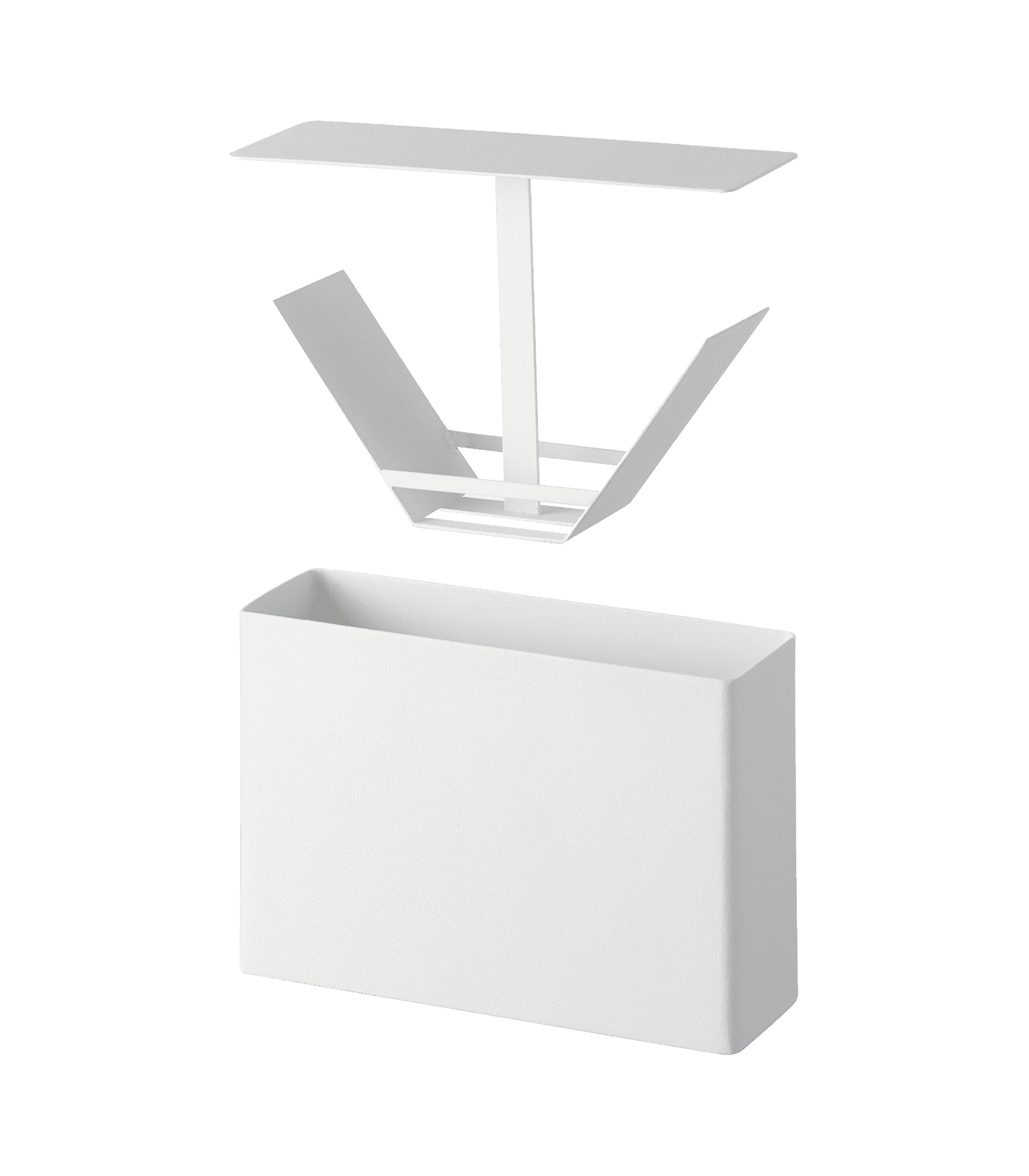 White Steel Coffee Filter Holder with Lid