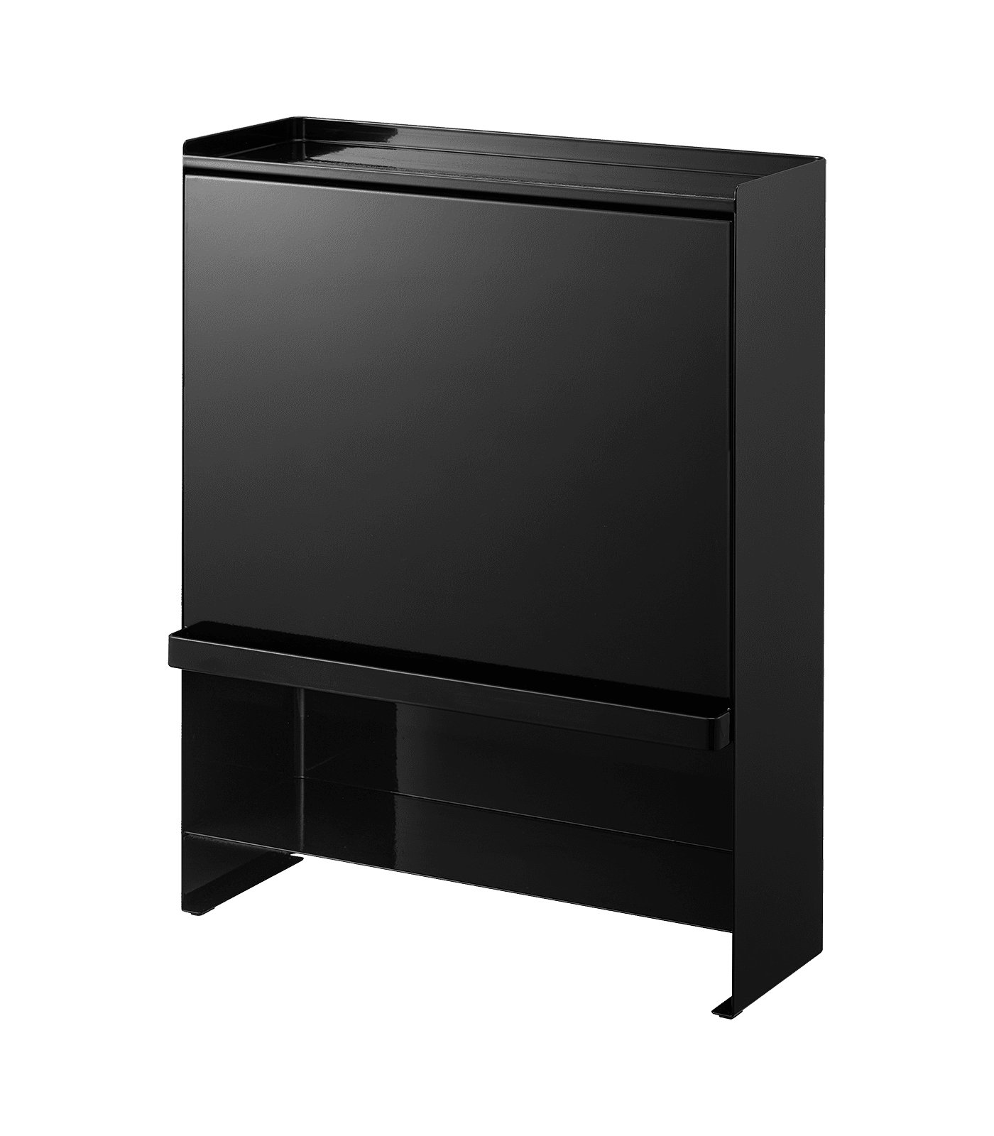 Black Steel Magnetic Concealable Multi-Tier Spice Rack
