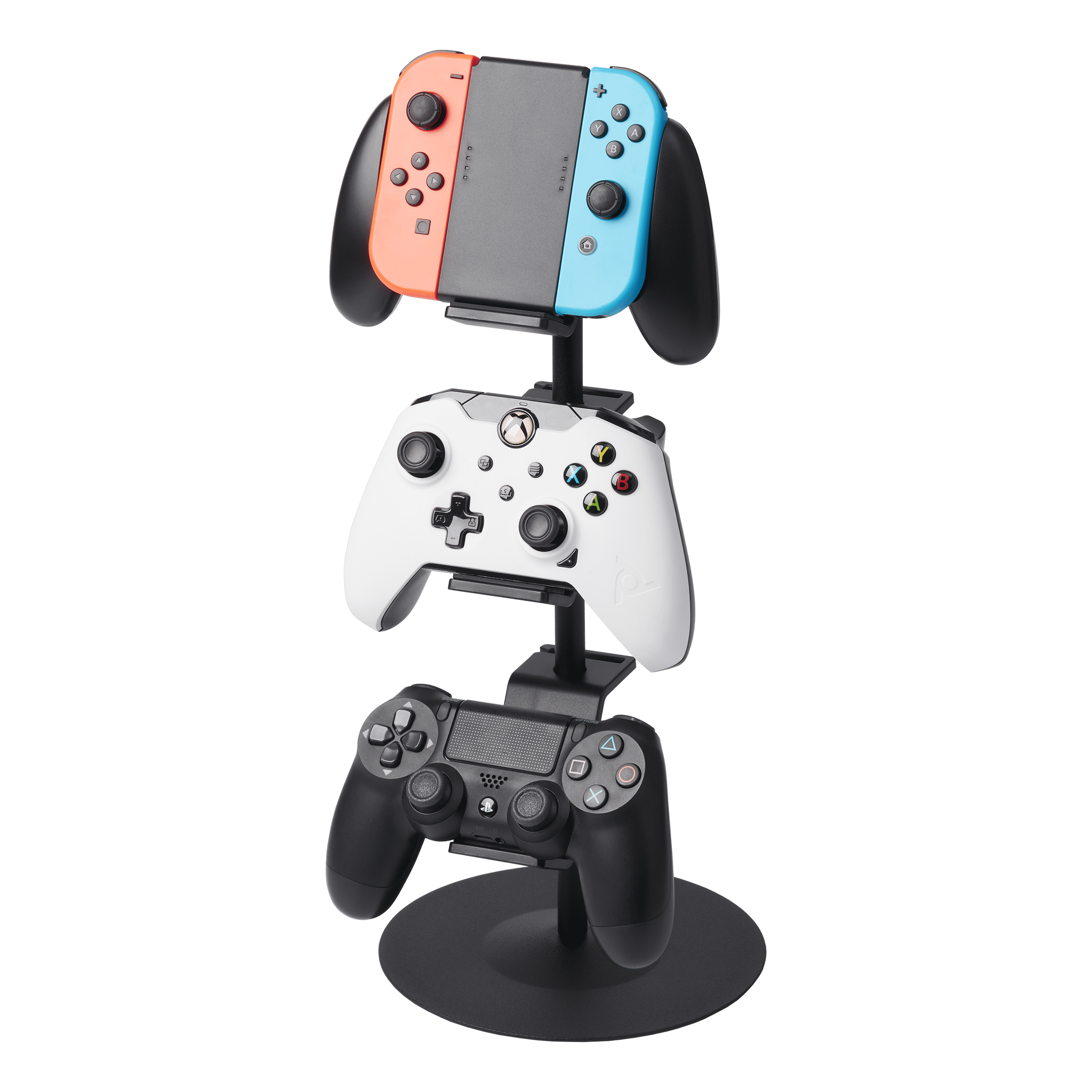 Black Adjustable Steel Game Controller Stand with Tiers
