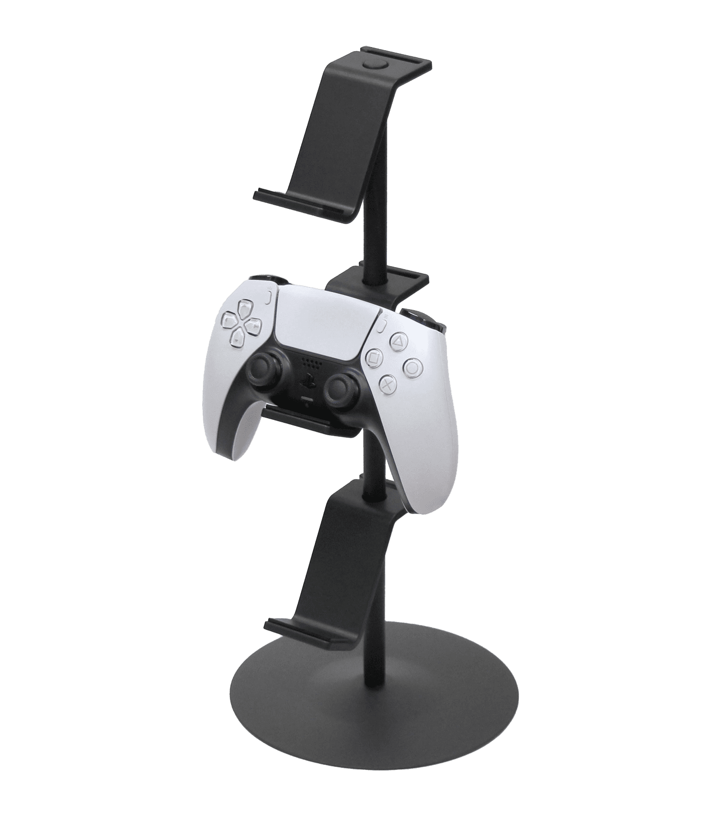 Black Adjustable Steel Game Controller Stand with Tiers