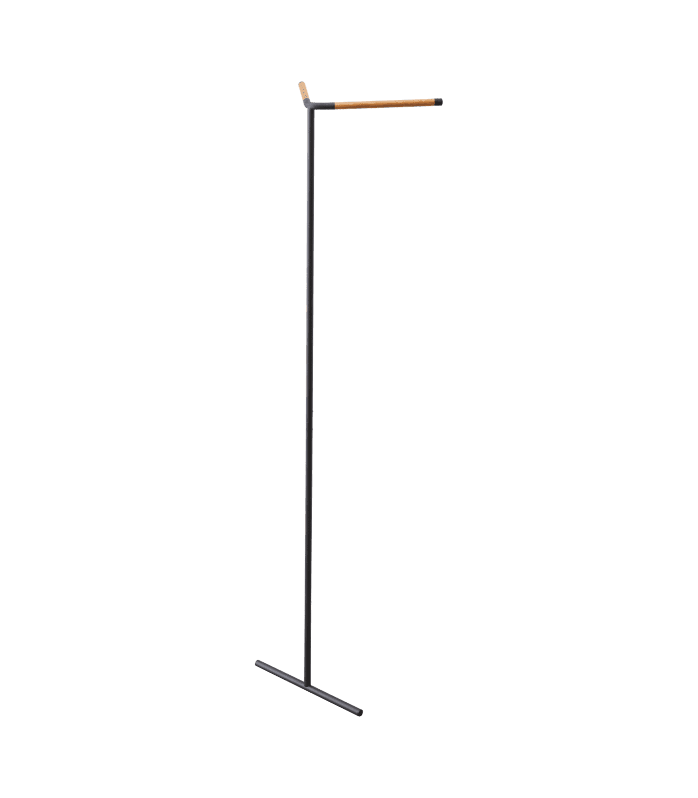 Black Steel and Wood Wall Mounted Coat Rack
