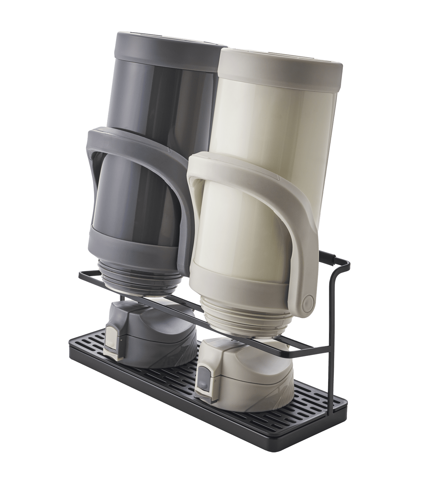 Compact Black Metal Countertop Bottle Drying Rack