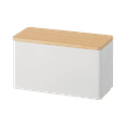 thumbnail image 1 of Yamazaki Home Countertop Organizer, White, Steel + Wood, Lid, Sliding Divider, No Assembly, 1 of 7