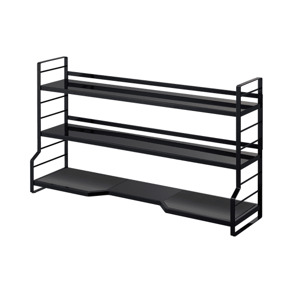 Yamazaki Home Countertop Shelves, Black, Steel, Supports 38.5 pounds