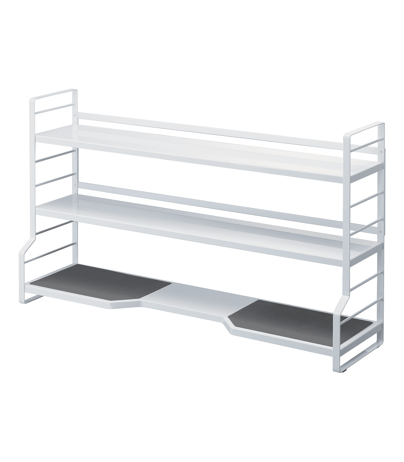 Yamazaki Modern 3-Tier White Steel Countertop Kitchen Shelf