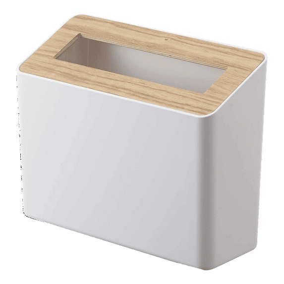 Yamazaki Home Countertop Waste Bin, Ash, ABS Plastic, 0.45 gallons, 1.7 liters, Lid, No Assembly