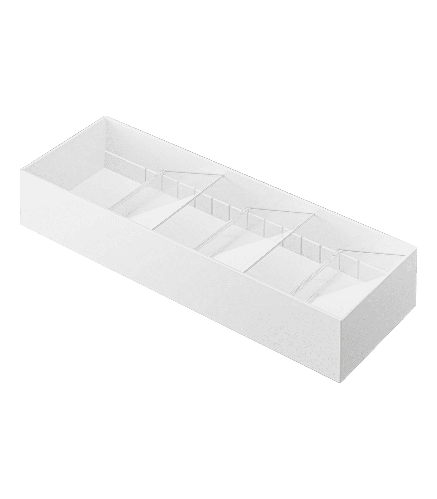 White Adjustable Plastic Compact Cutlery Organizer