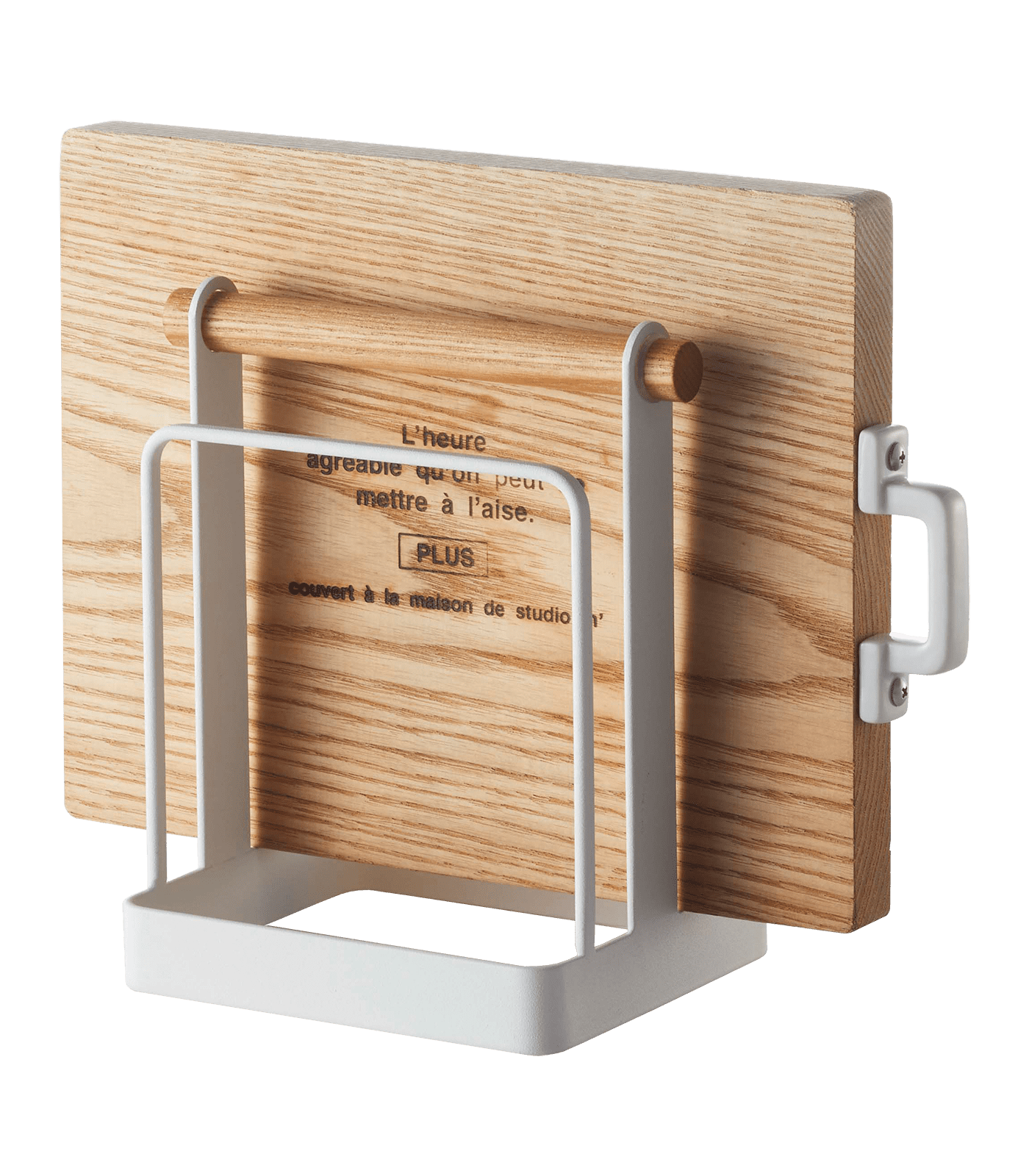 Tosca White Wood Square Cutting Board Stand