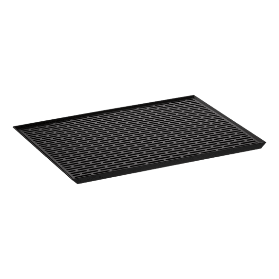 Yamazaki Home Dish Drainer Tray, ABS Plastic - L 12.09 x W 16.73 x H 0.59 inches Black