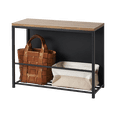 thumbnail image 1 of Yamazaki Home Entryway Storage Organizer and Bench, Black, Steel + Wood, 1 of 7