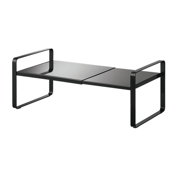 Yamazaki Home Expandable Kitchen Riser, Black, Steel, Small, Expandable