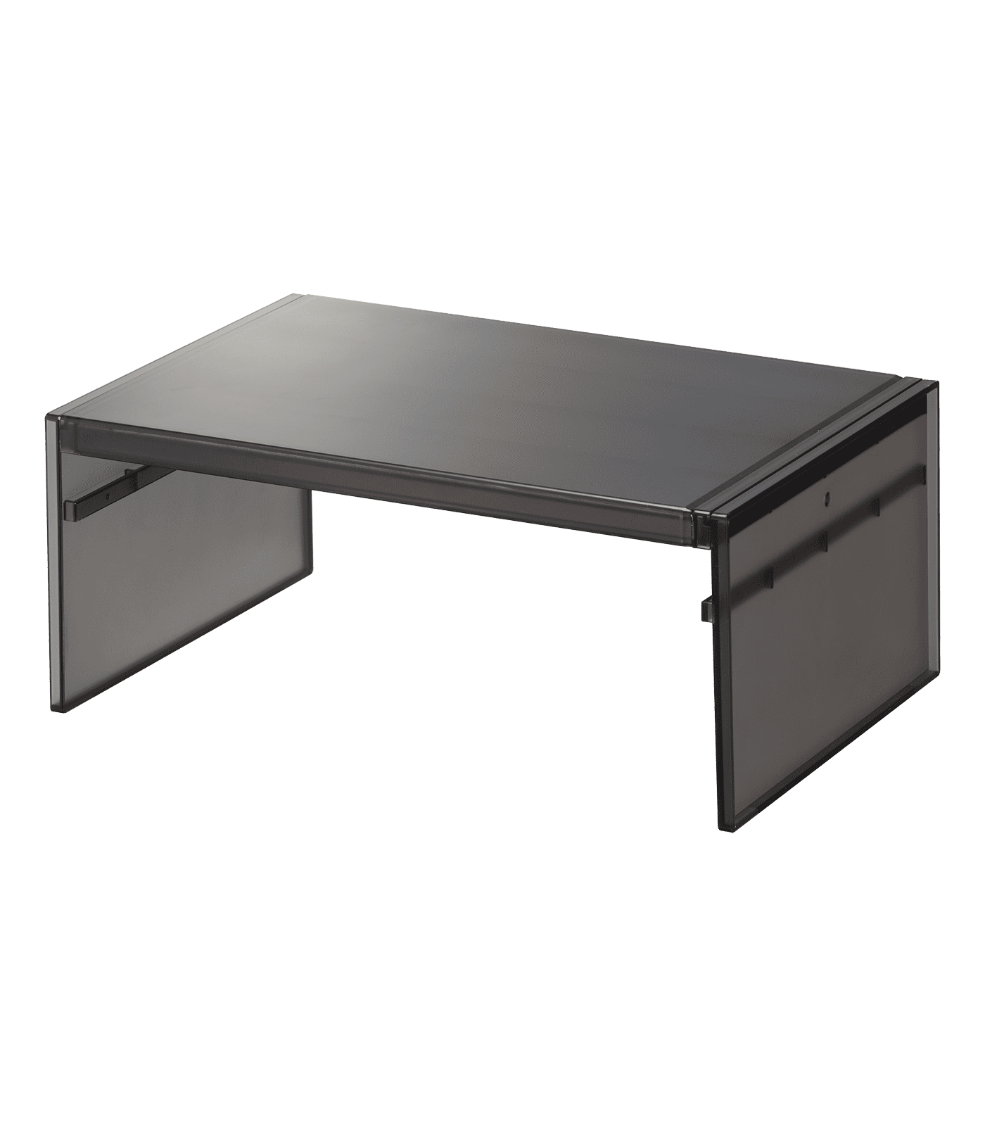 Black Expandable Plastic Refrigerator Riser Shelf