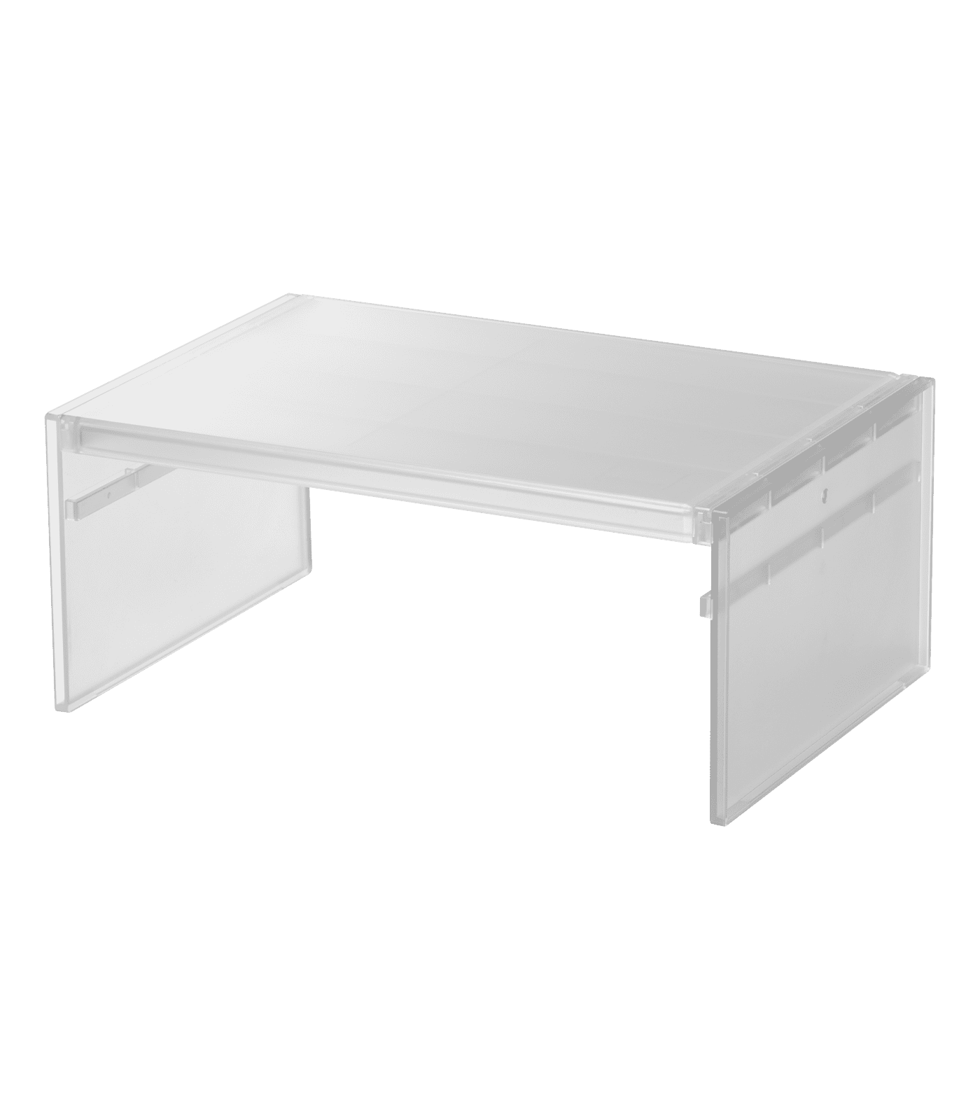 White Expandable Plastic Refrigerator Riser Shelf