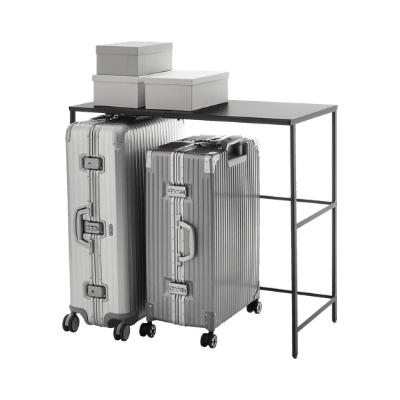Yamazaki Home Expandable Suitcase Rack, Black, Steel, Expandable