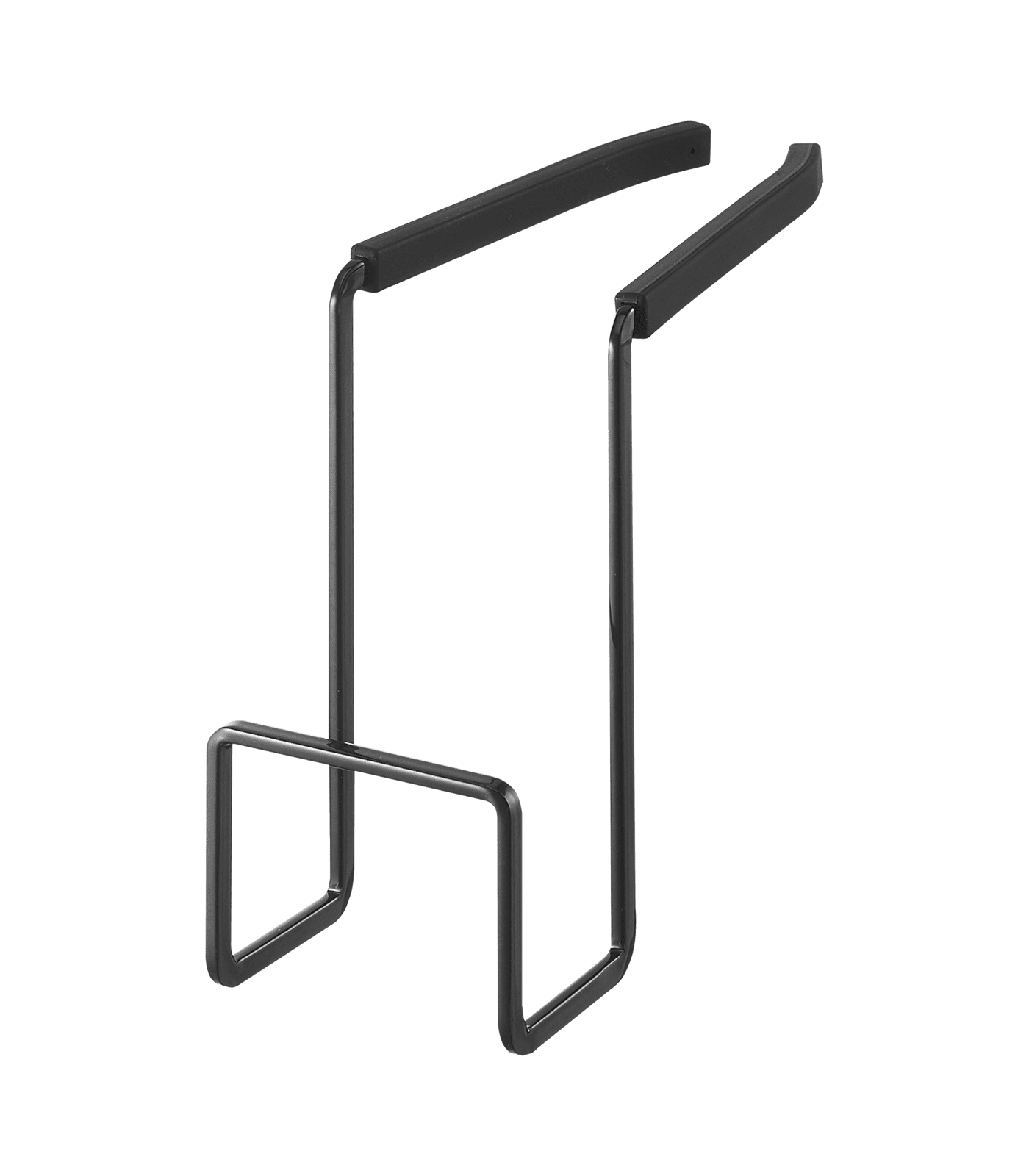 Black Metal Faucet-Hanging Sponge Holder with Silicone Grips