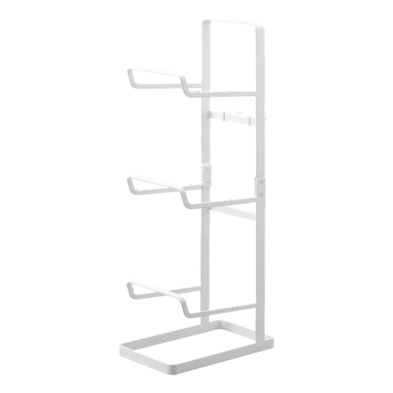 Yamazaki Home Fitness Equipment Storage Rack, White, Steel