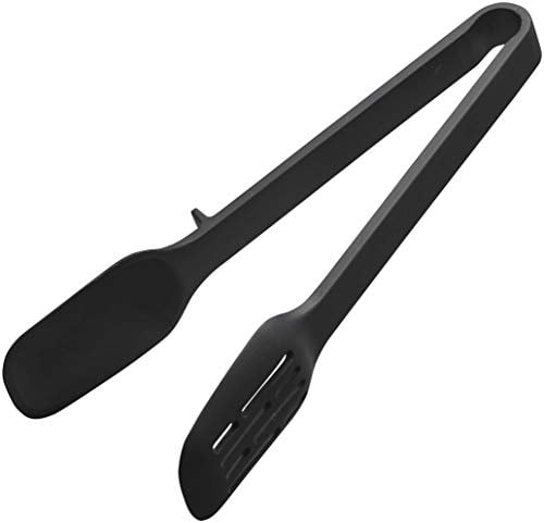 Black Silicone Floating Design Kitchen Tongs