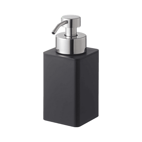 Yamazaki Home Foaming Soap Dispenser, Black, ABS Plastic, 12.2 fluid oz., 360 milliliters, No Assembly