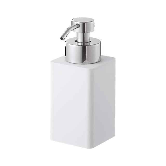 Yamazaki Home Foaming Soap Dispenser, White, ABS Plastic, 12.2 fluid oz., 360 milliliters, No Assembly