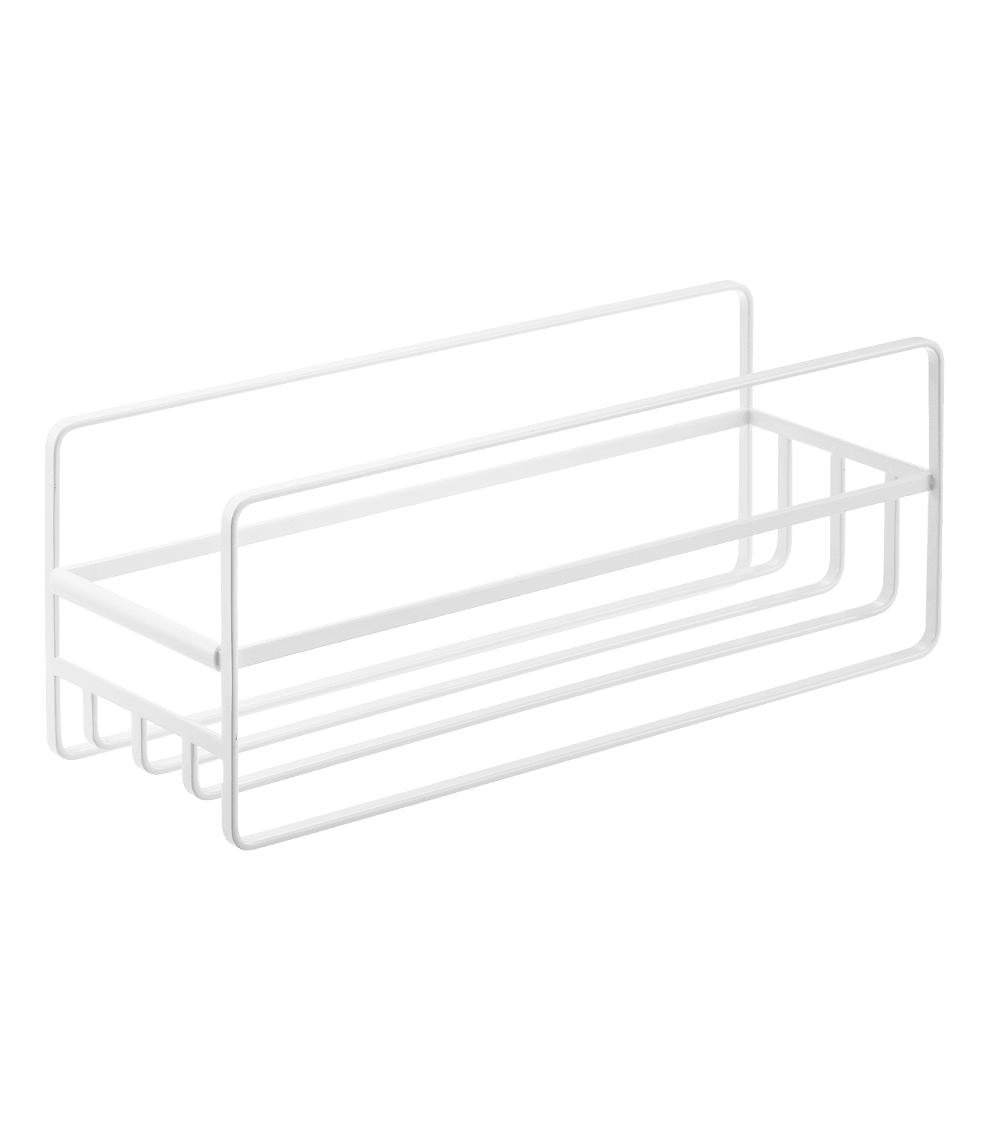 White Steel Slim Mug and Glass Organizer Shelf