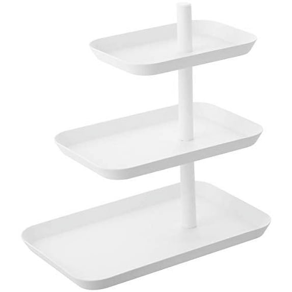 Yamazaki Home Jewelry + Accessory Trays, White, Steel