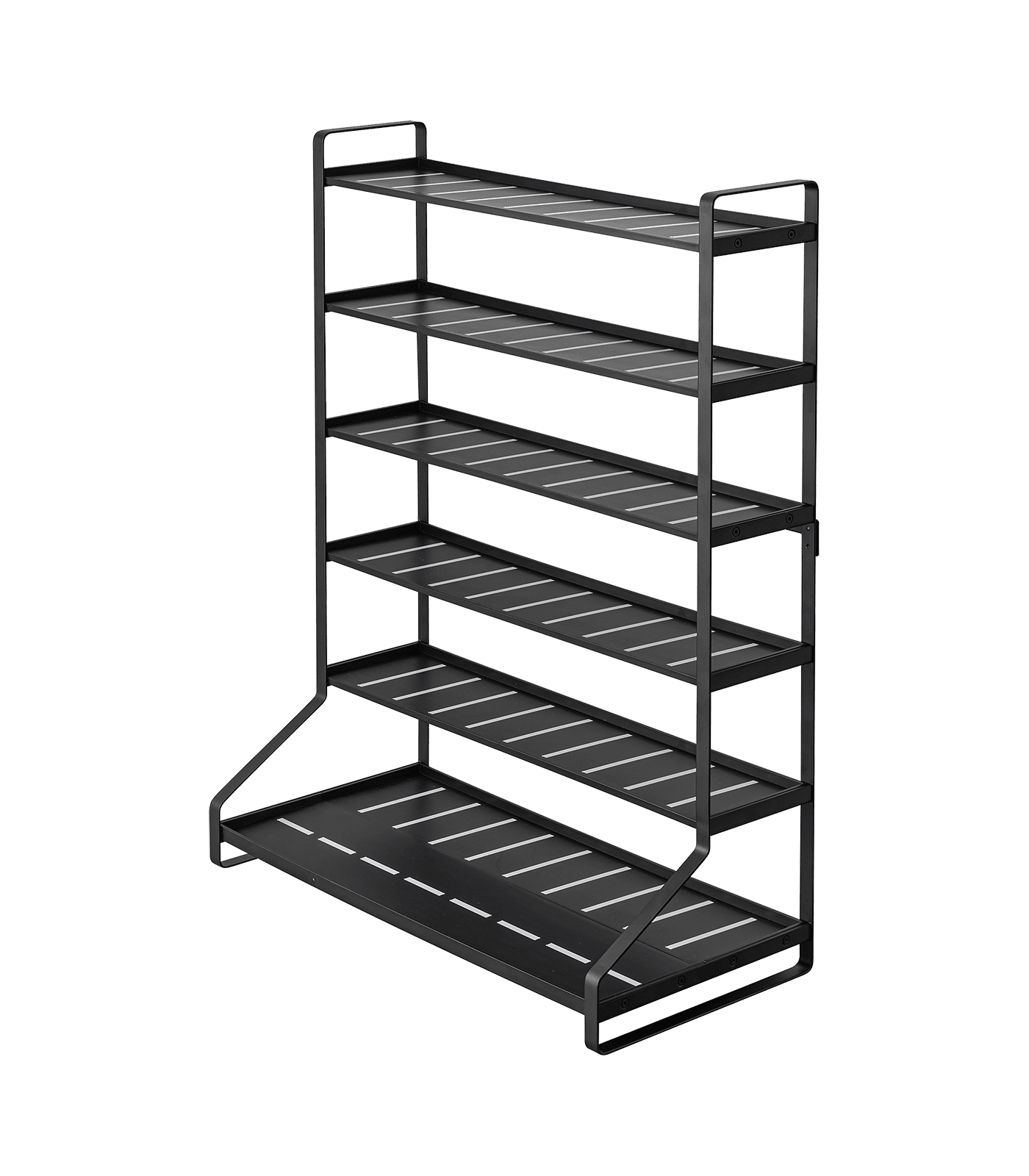 Black Steel Kids' Toy Car and Train Storage Display