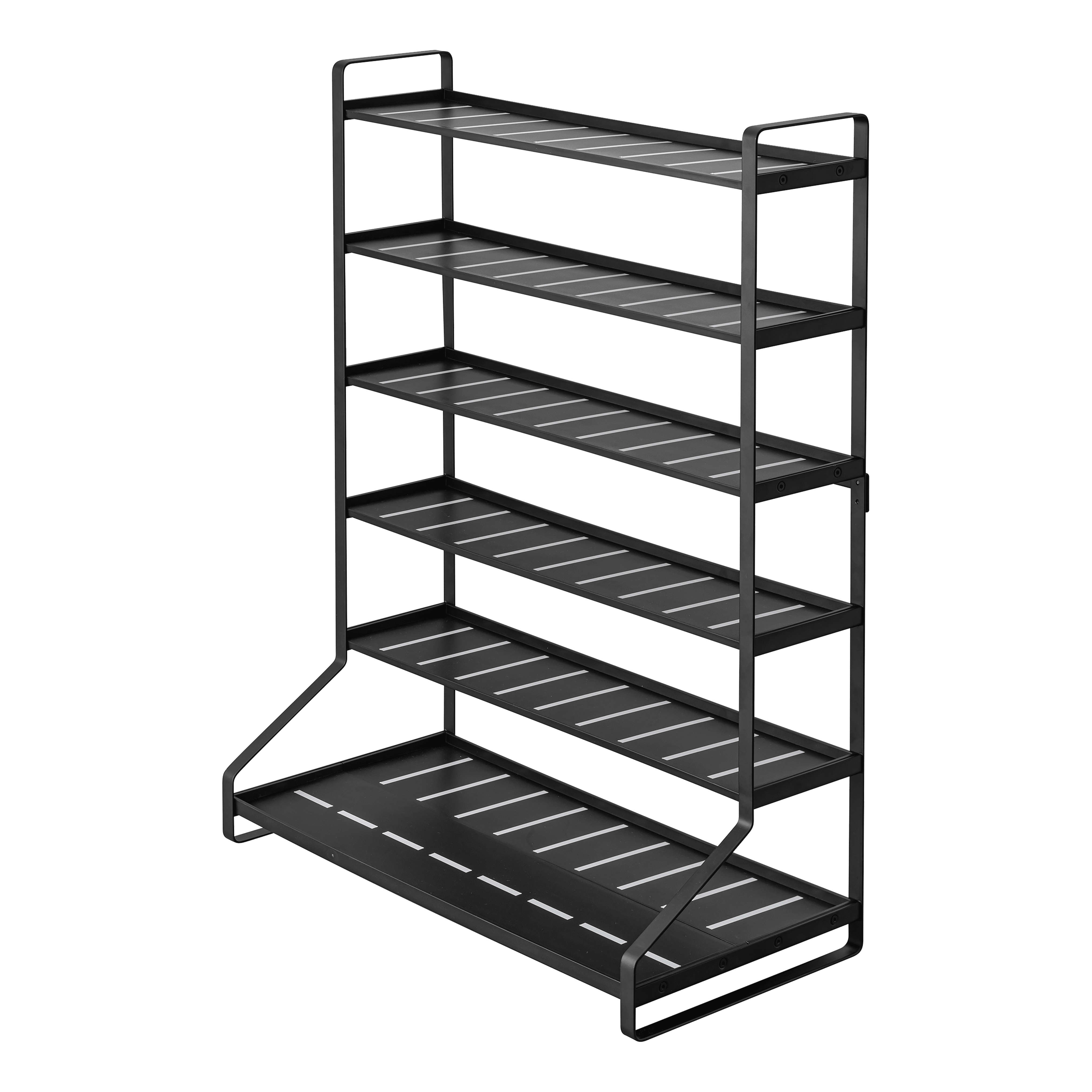 Black Steel Kids' Toy Car and Train Storage Display